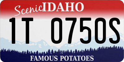 ID license plate 1T0750S