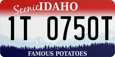 ID license plate 1T0750T