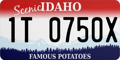 ID license plate 1T0750X