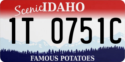 ID license plate 1T0751C