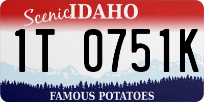 ID license plate 1T0751K