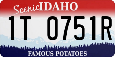 ID license plate 1T0751R