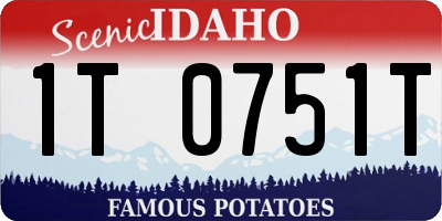 ID license plate 1T0751T