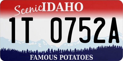 ID license plate 1T0752A