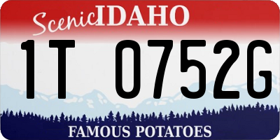 ID license plate 1T0752G