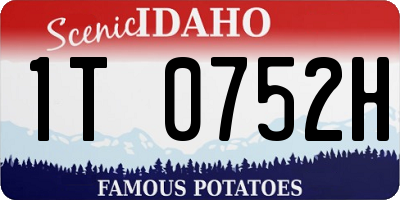ID license plate 1T0752H
