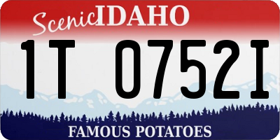 ID license plate 1T0752I