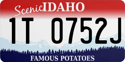 ID license plate 1T0752J