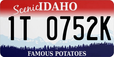 ID license plate 1T0752K