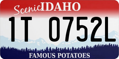 ID license plate 1T0752L