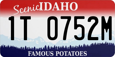 ID license plate 1T0752M