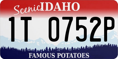 ID license plate 1T0752P