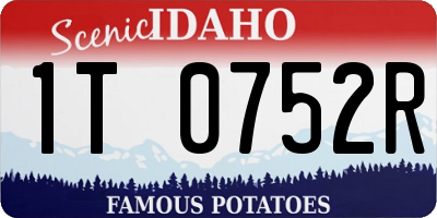 ID license plate 1T0752R