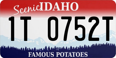 ID license plate 1T0752T