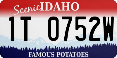 ID license plate 1T0752W
