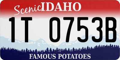 ID license plate 1T0753B