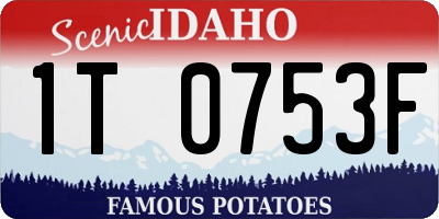 ID license plate 1T0753F