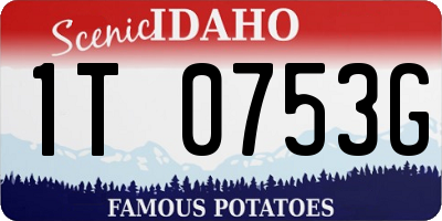 ID license plate 1T0753G
