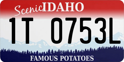 ID license plate 1T0753L
