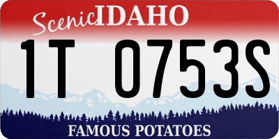 ID license plate 1T0753S