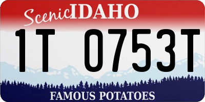 ID license plate 1T0753T