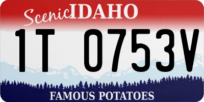 ID license plate 1T0753V
