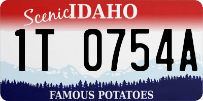 ID license plate 1T0754A