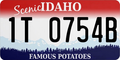 ID license plate 1T0754B