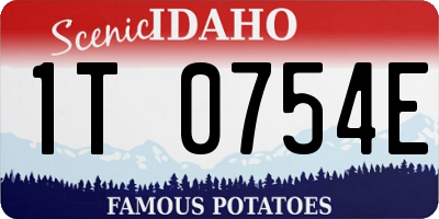 ID license plate 1T0754E