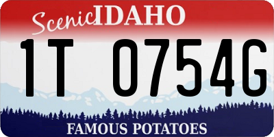 ID license plate 1T0754G