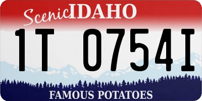 ID license plate 1T0754I