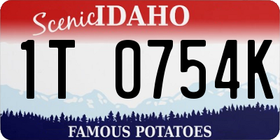 ID license plate 1T0754K