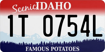ID license plate 1T0754L