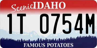ID license plate 1T0754M