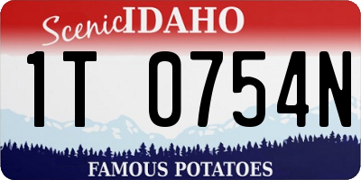 ID license plate 1T0754N
