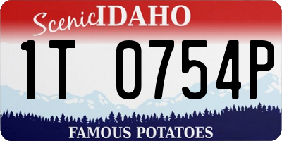 ID license plate 1T0754P