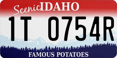 ID license plate 1T0754R