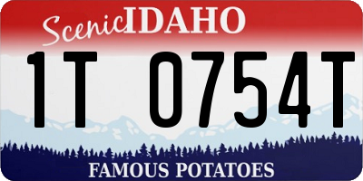 ID license plate 1T0754T