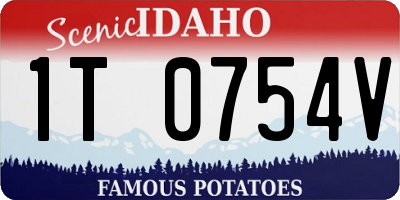 ID license plate 1T0754V