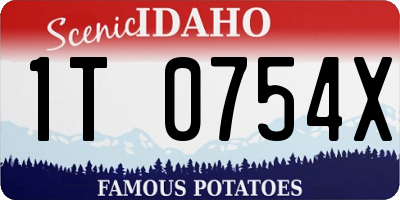 ID license plate 1T0754X