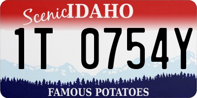 ID license plate 1T0754Y