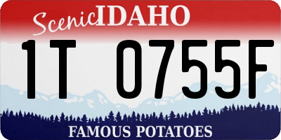 ID license plate 1T0755F