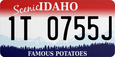 ID license plate 1T0755J