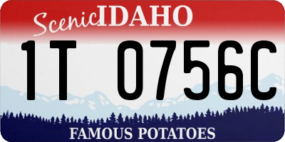 ID license plate 1T0756C
