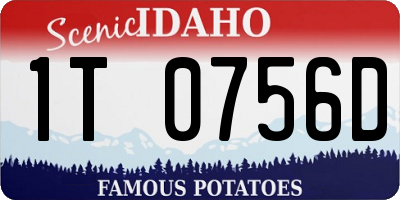 ID license plate 1T0756D