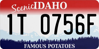 ID license plate 1T0756F