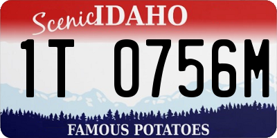 ID license plate 1T0756M