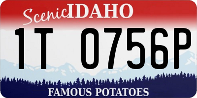 ID license plate 1T0756P