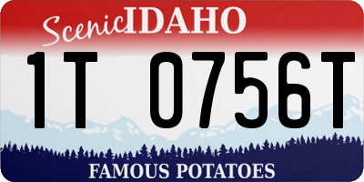 ID license plate 1T0756T
