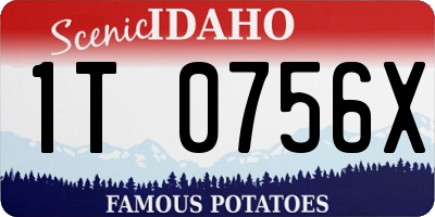 ID license plate 1T0756X